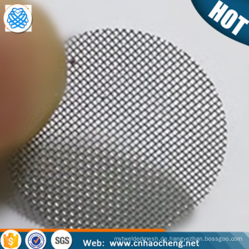 Hochwertiger 60 Mesh 0,15 mm Edelstahl Pfeife Bildschirm für Glas Tabakpfeife